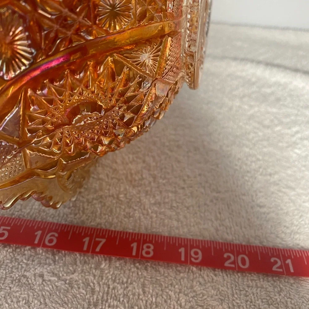 Vintage Amber Sunflower Round Serving Dish - Picture 8 of 9